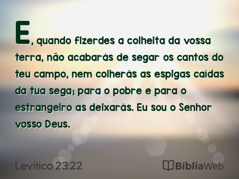Levítico 23:22 em imagem para compartilhar