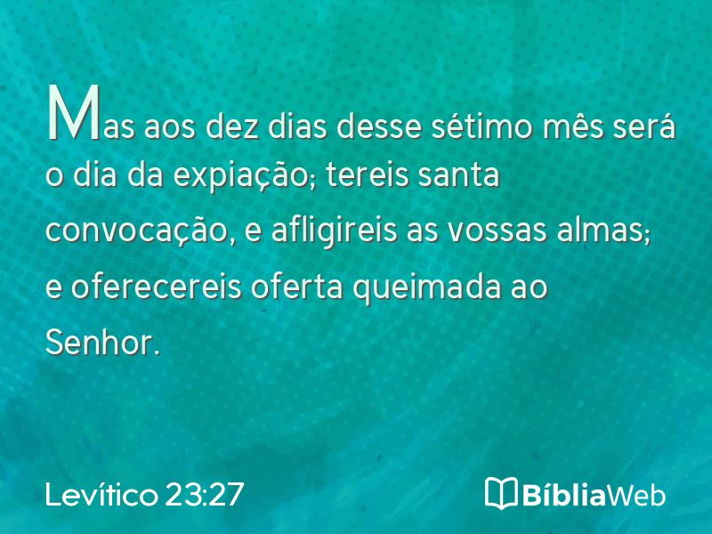 Levítico 23:27 em imagem para compartilhar