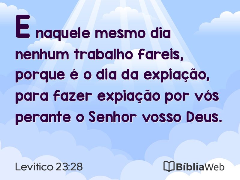 Levítico 23:28 em imagem para compartilhar