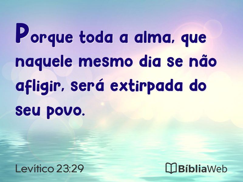 Levítico 23:29 em imagem para compartilhar