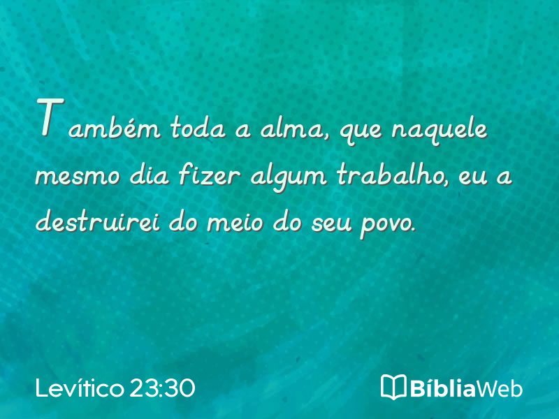 Levítico 23:30 em imagem para compartilhar