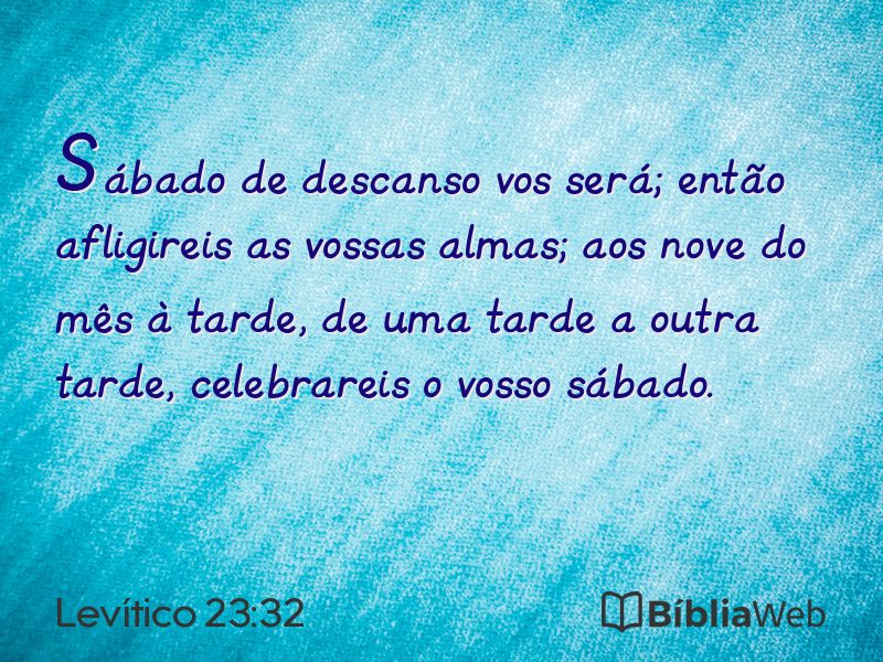 Levítico 23:32 em imagem para compartilhar