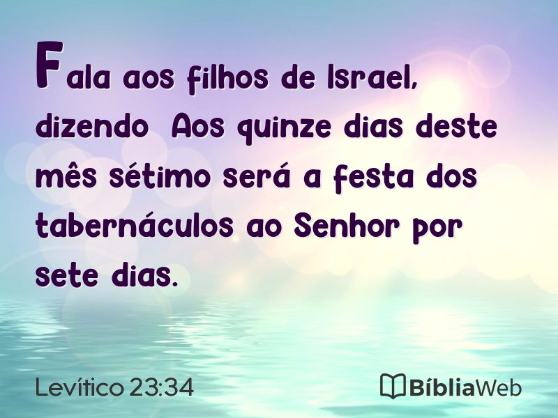 Levítico 23:34 em imagem para compartilhar