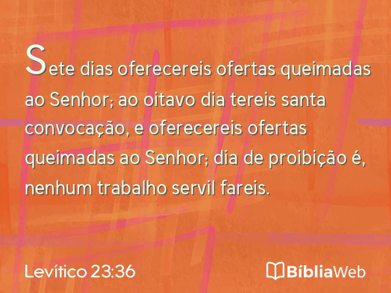 Levítico 23:36 em imagem para compartilhar