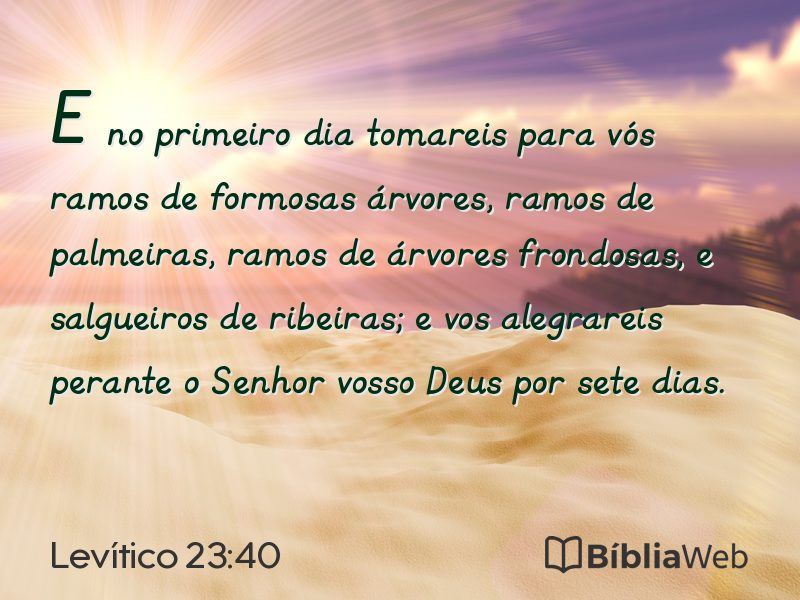 Levítico 23:40 em imagem para compartilhar