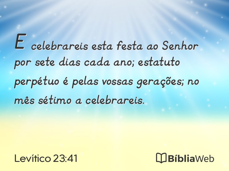 Levítico 23:41 em imagem para compartilhar