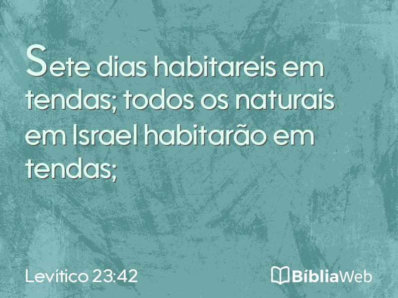 Levítico 23:42 em imagem para compartilhar