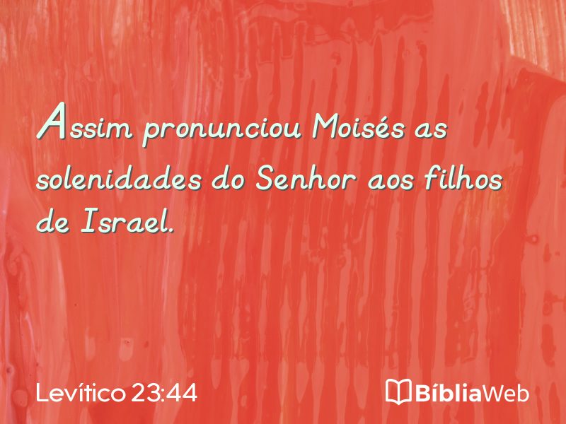 Levítico 23:44 em imagem para compartilhar