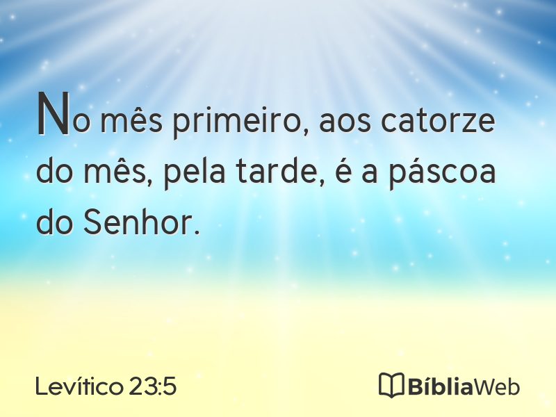 Levítico 23:5 em imagem para compartilhar