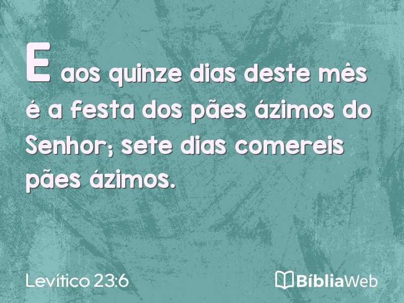 Levítico 23:6 em imagem para compartilhar