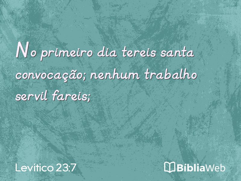 Levítico 23:7 em imagem para compartilhar