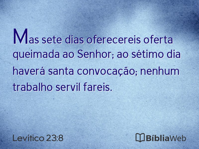 Levítico 23:8 em imagem para compartilhar