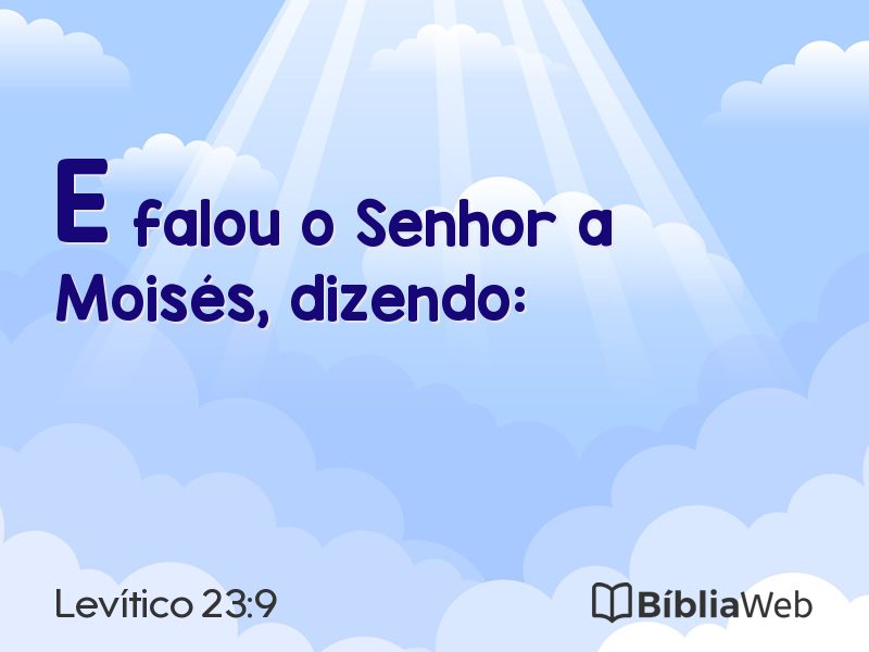 Levítico 23:9 em imagem para compartilhar