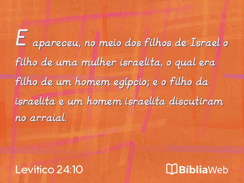 Levítico 24:10 em imagem para compartilhar