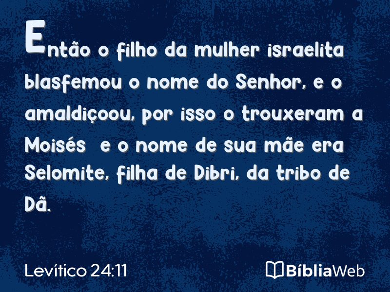 Levítico 24:11 em imagem para compartilhar