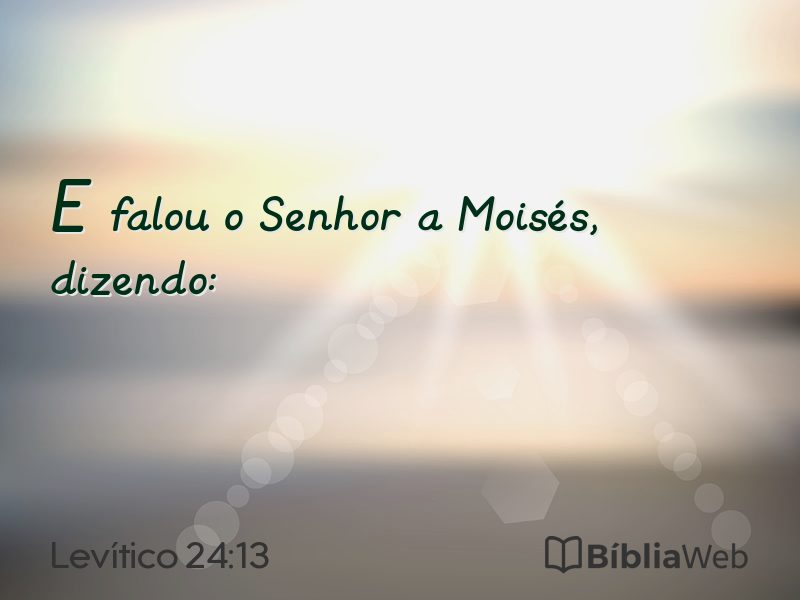 Levítico 24:13 em imagem para compartilhar