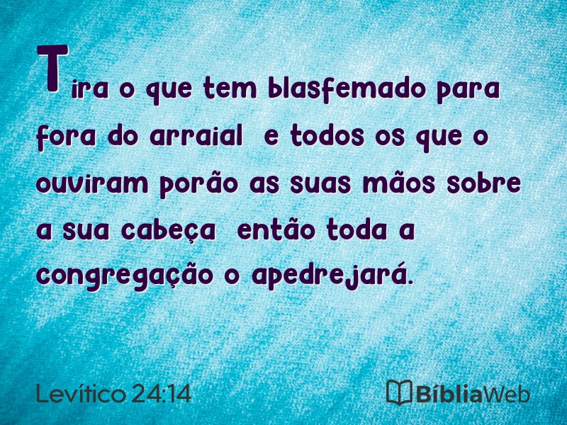 Levítico 24:14 em imagem para compartilhar
