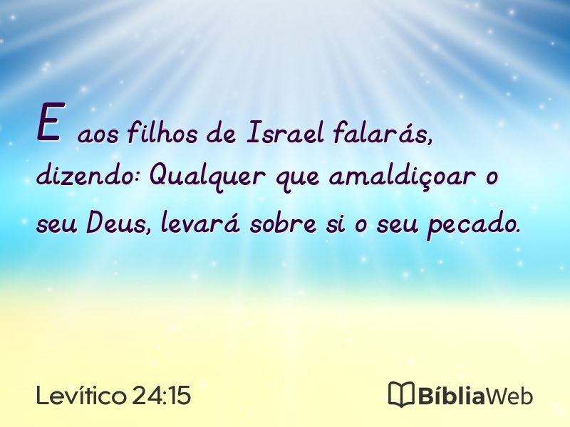 Levítico 24:15 em imagem para compartilhar