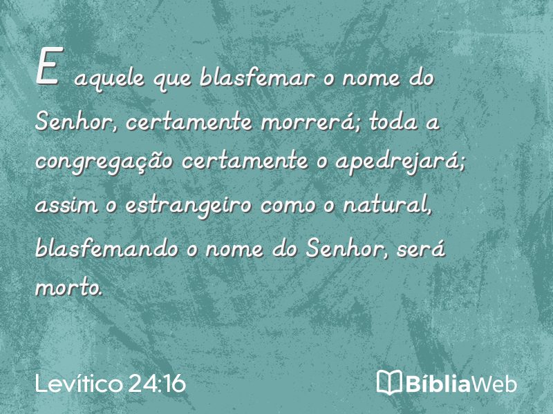 Levítico 24:16 em imagem para compartilhar