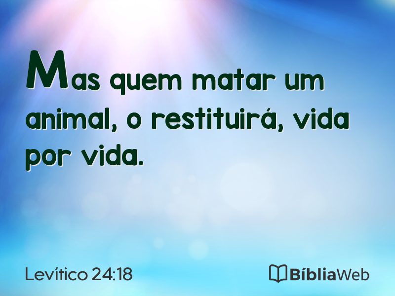 Levítico 24:18 em imagem para compartilhar