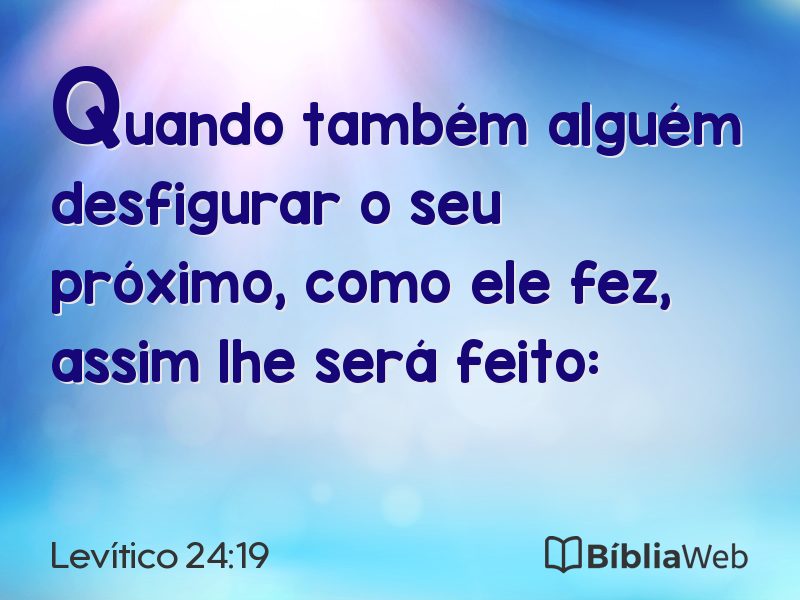Levítico 24:19 em imagem para compartilhar