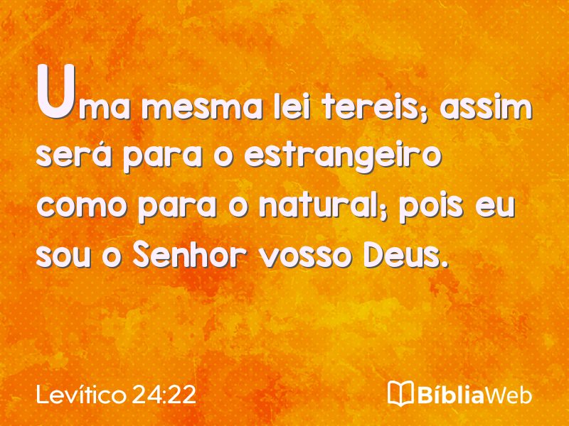 Levítico 24:22 em imagem para compartilhar