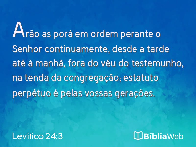 Levítico 24:3 em imagem para compartilhar