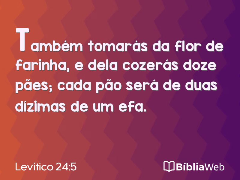Levítico 24:5 em imagem para compartilhar