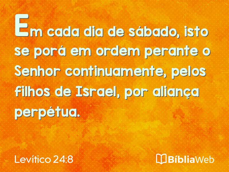 Levítico 24:8 em imagem para compartilhar