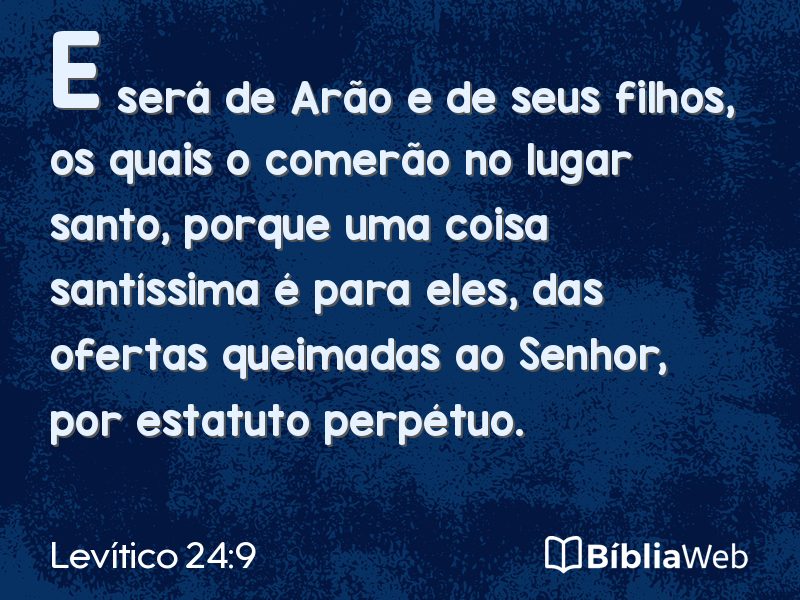 Levítico 24:9 em imagem para compartilhar