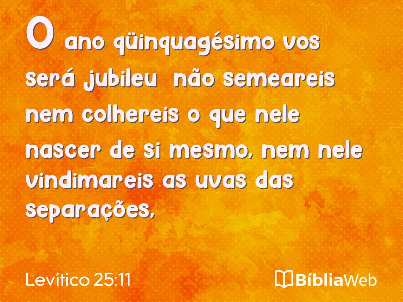 Levítico 25:11 em imagem para compartilhar
