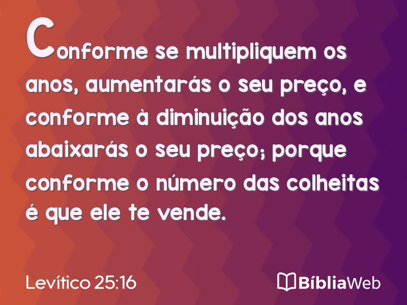 Levítico 25:16 em imagem para compartilhar
