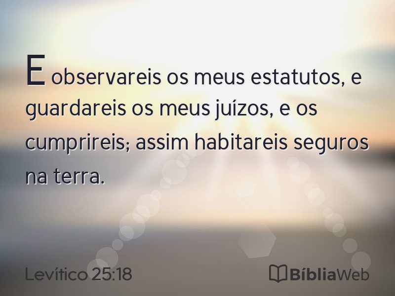 Levítico 25:18 em imagem para compartilhar