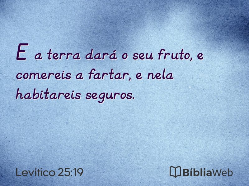 Levítico 25:19 em imagem para compartilhar