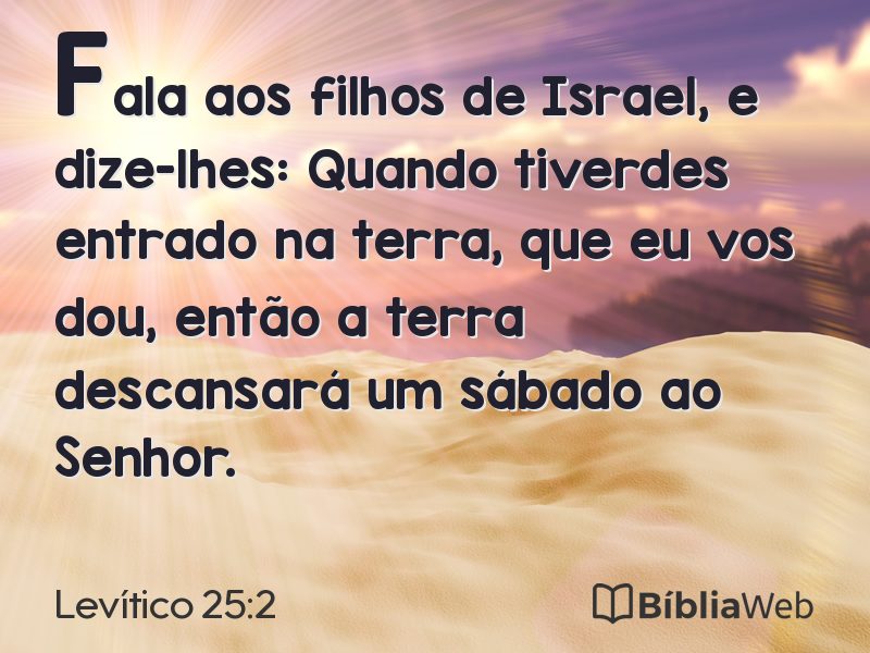 Levítico 25:2 em imagem para compartilhar