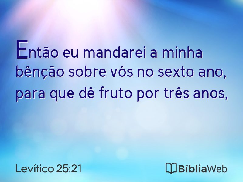 Levítico 25:21 em imagem para compartilhar