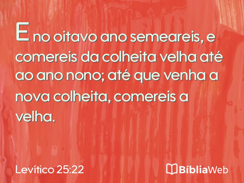 Levítico 25:22 em imagem para compartilhar