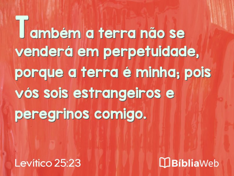 Levítico 25:23 em imagem para compartilhar