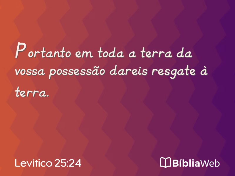 Levítico 25:24 em imagem para compartilhar