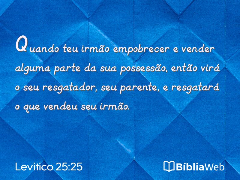 Levítico 25:25 em imagem para compartilhar