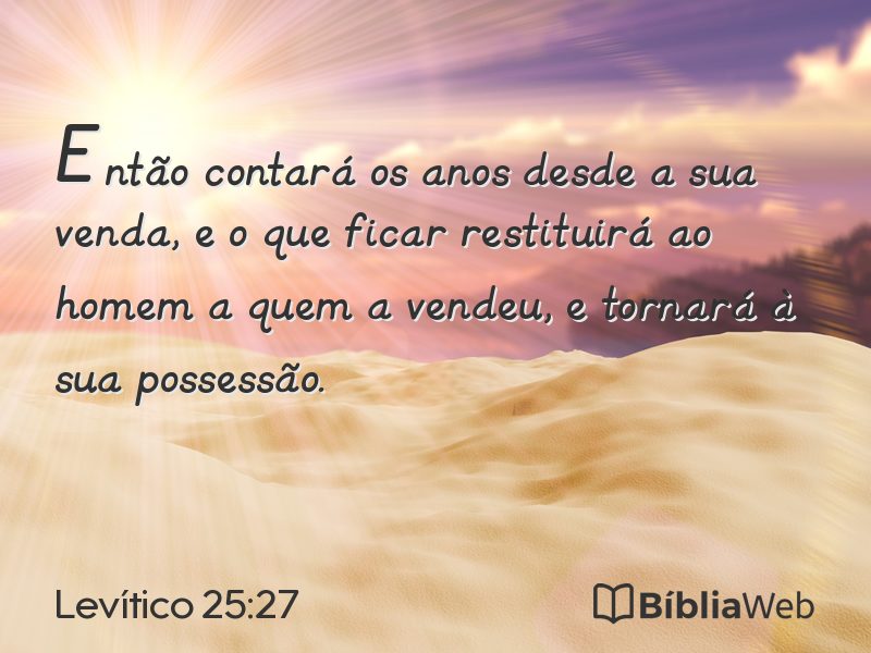 Levítico 25:27 em imagem para compartilhar