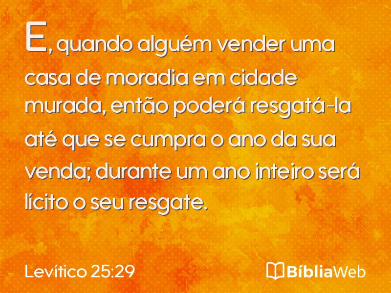 Levítico 25:29 em imagem para compartilhar