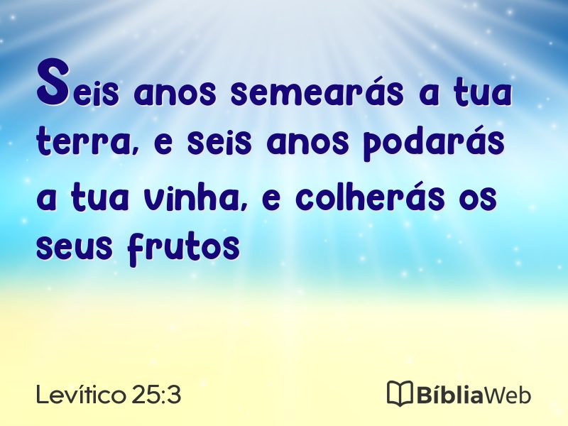 Levítico 25:3 em imagem para compartilhar