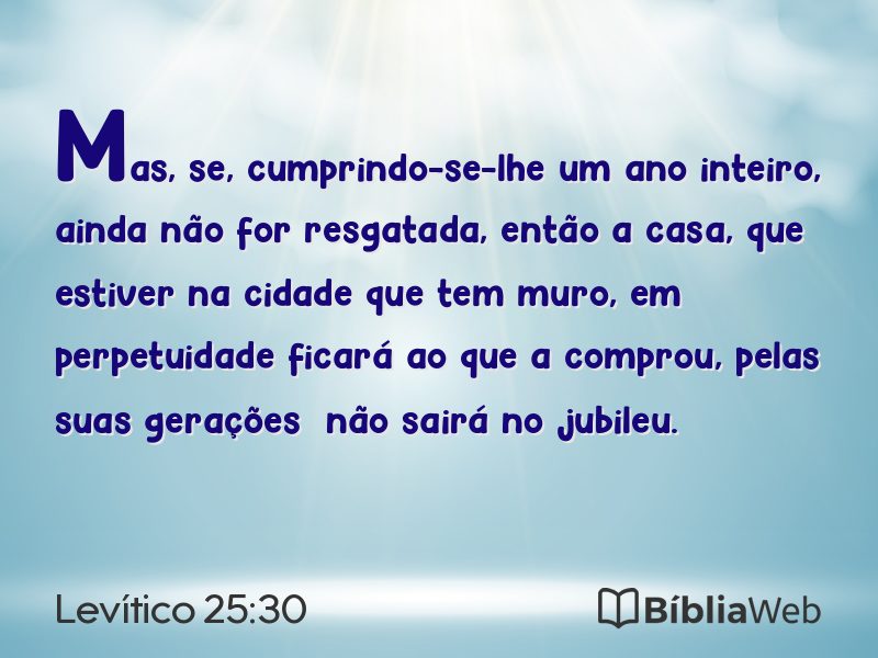 Levítico 25:30 em imagem para compartilhar