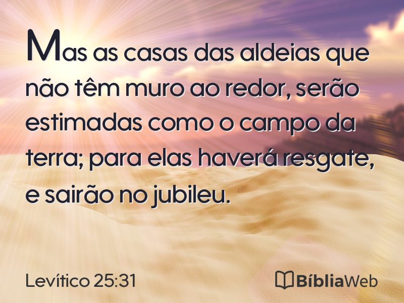 Levítico 25:31 em imagem para compartilhar