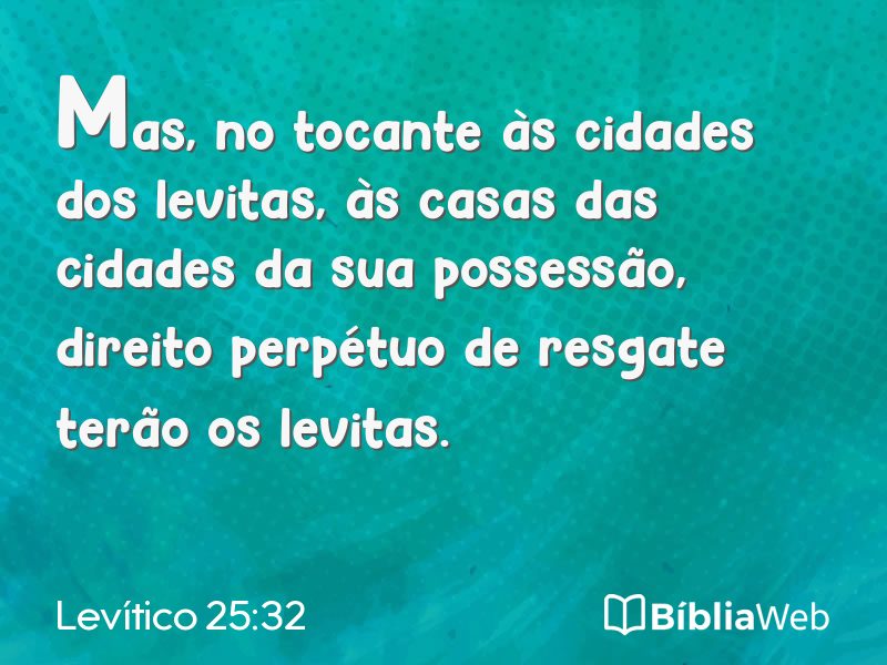 Levítico 25:32 em imagem para compartilhar