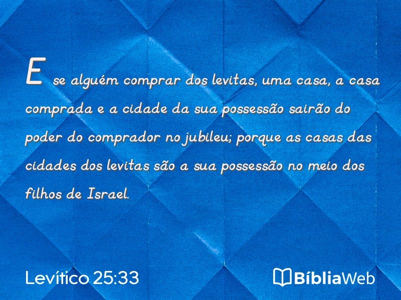 Levítico 25:33 em imagem para compartilhar
