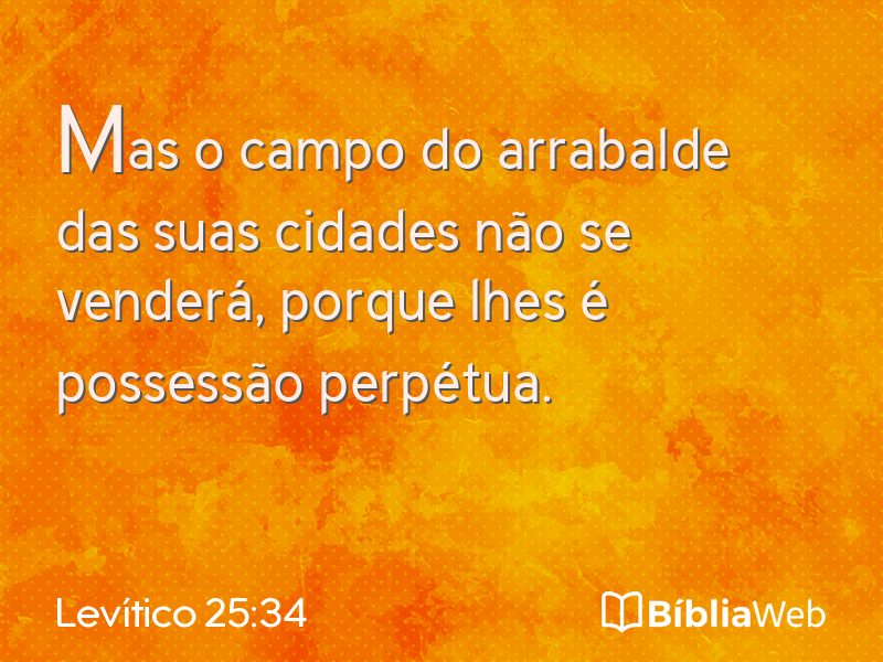 Levítico 25:34 em imagem para compartilhar