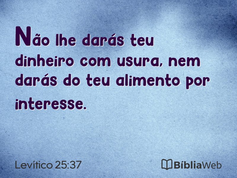 Levítico 25:37 em imagem para compartilhar