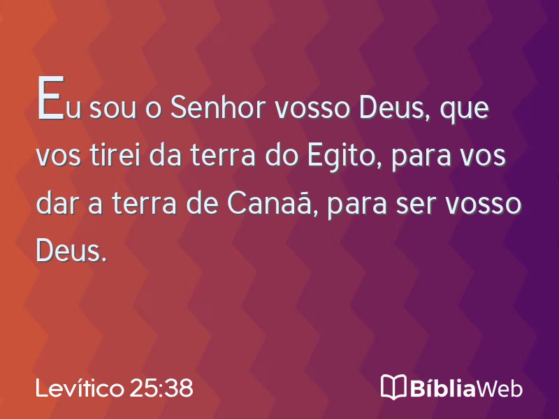 Levítico 25:38 em imagem para compartilhar